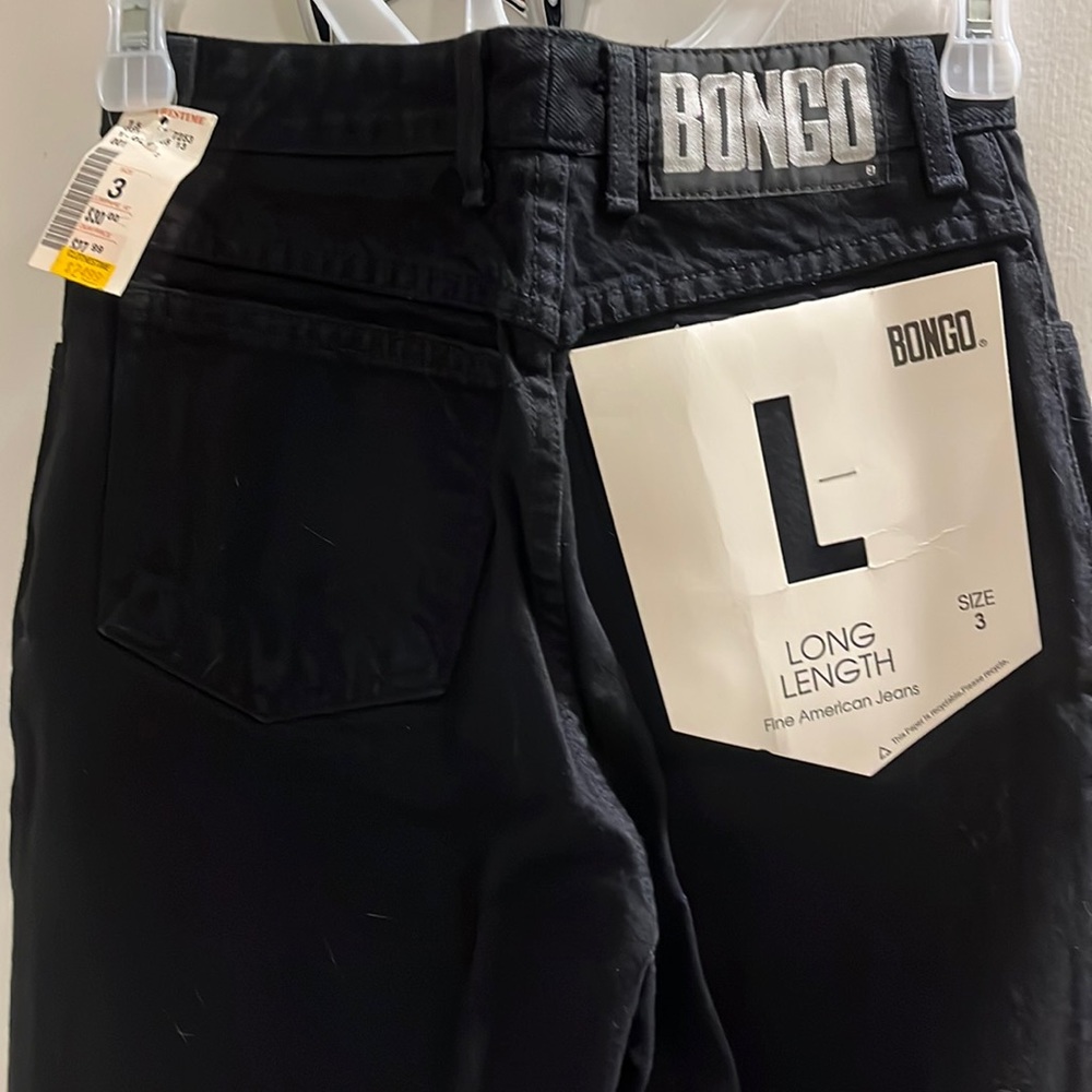 NWT BONGO long length black jeans size 3 junior